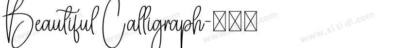 Beautiful Calligraph字体转换 Beautiful Calligraph字体转换